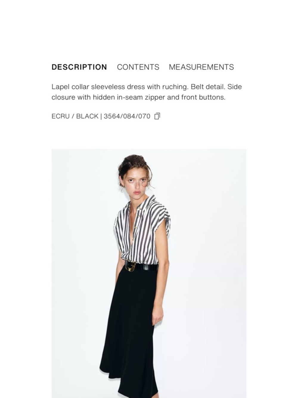 Zara Black and White Striped Midi Dress - Picture 8 of 9